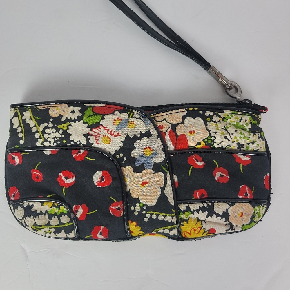 Vera Bradley Black Floral Patchwork Wristlet - image 4